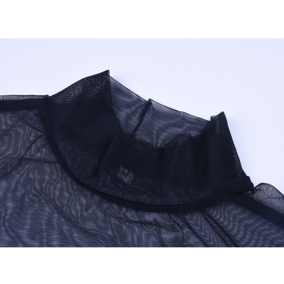 Black, Mesh & Flash Gray Body Suit - Picture 3 of 8